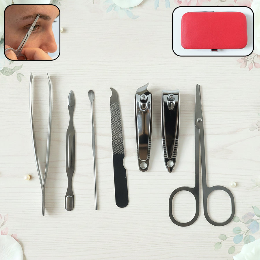 Manicure & Pedicure Grooming Kit – 7-in-1 Stainless Steel Set