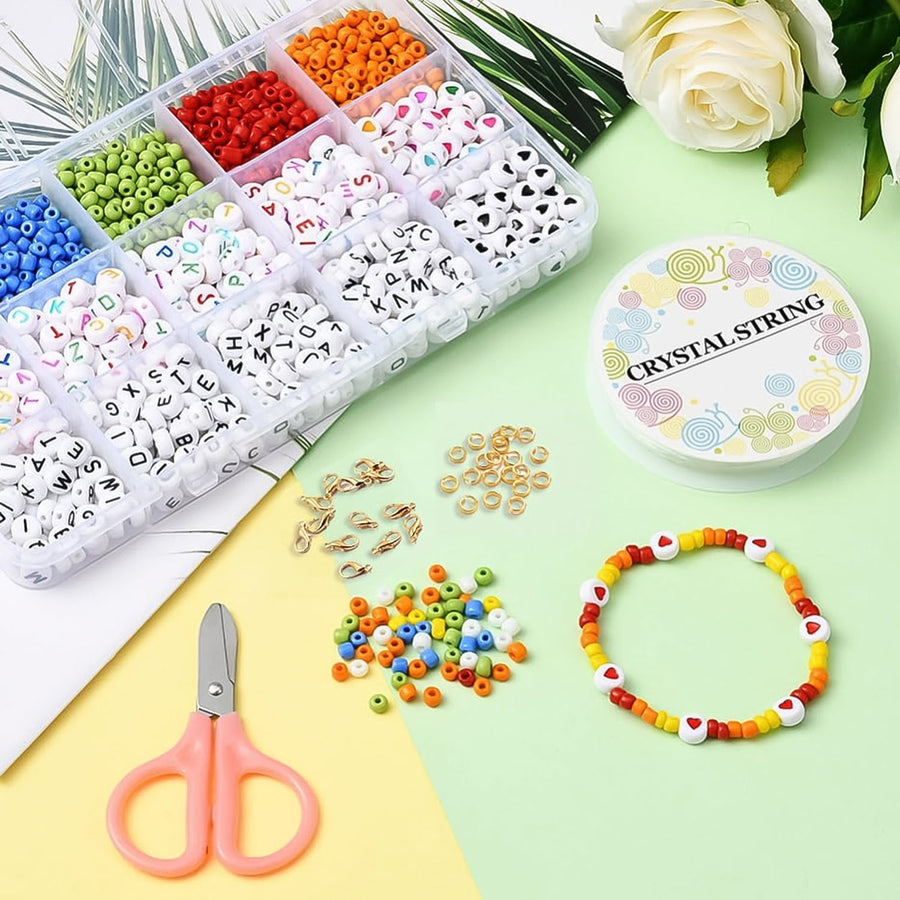 DIY Bracelet Making Kit – Alphabet & Colorful Beads for All Ages