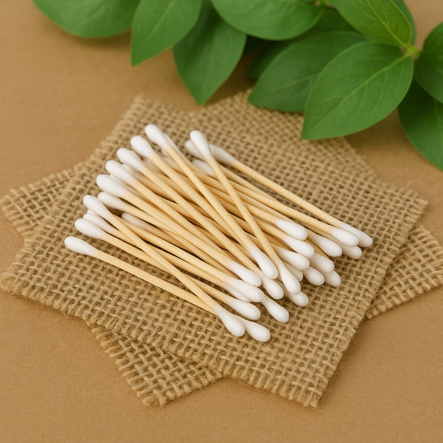 Wooden Cotton Ear Buds – Eco-Friendly, Soft & Biodegradable
