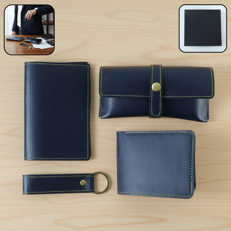 Men's Wallet Gift Set – Complete 4-in-1 Leather Combo for Men