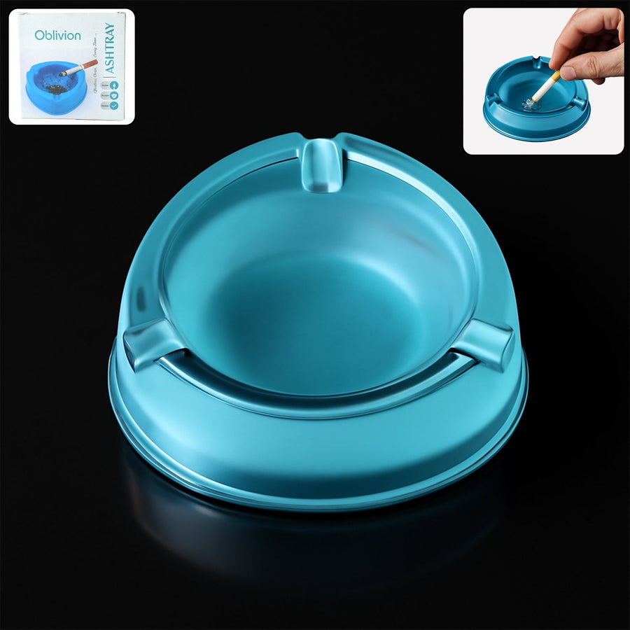 Transparent Plastic Ashtray – Heavy-Duty with Triple Rest Slots