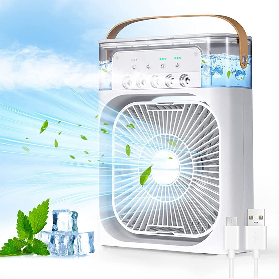 Portable Air Cooler Fan – Personal Cooling with 7-Color Light