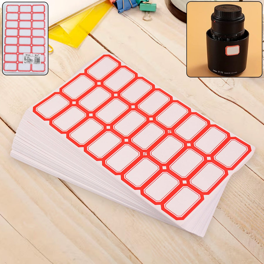 Writable Label Stickers – Easy to Use with Red Border for Clarity