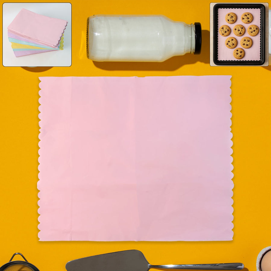 Oil-Absorbing Baking Paper Sheets – 200 Pcs Multi-Color Pack