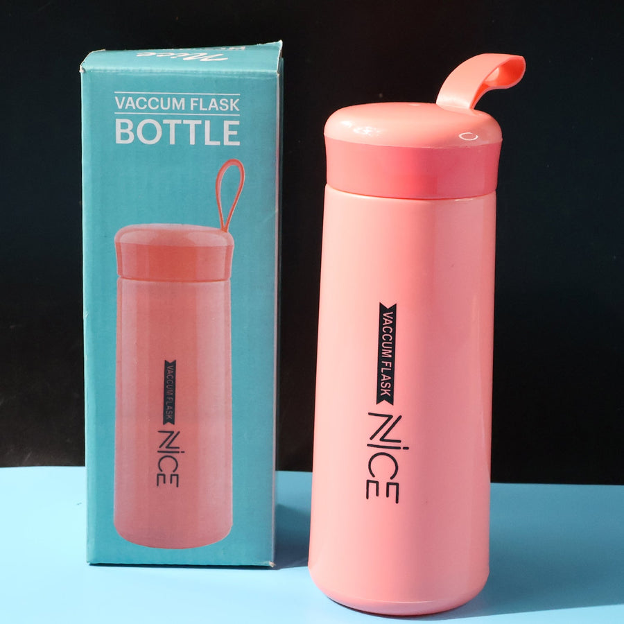Plastic Water Bottle – Leak-Proof Pink 400ML Bottle with Strap