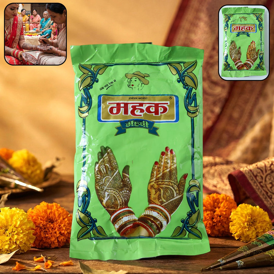 Herbal Mehndi Powder – Natural Henna for Rich Body Art (80g)