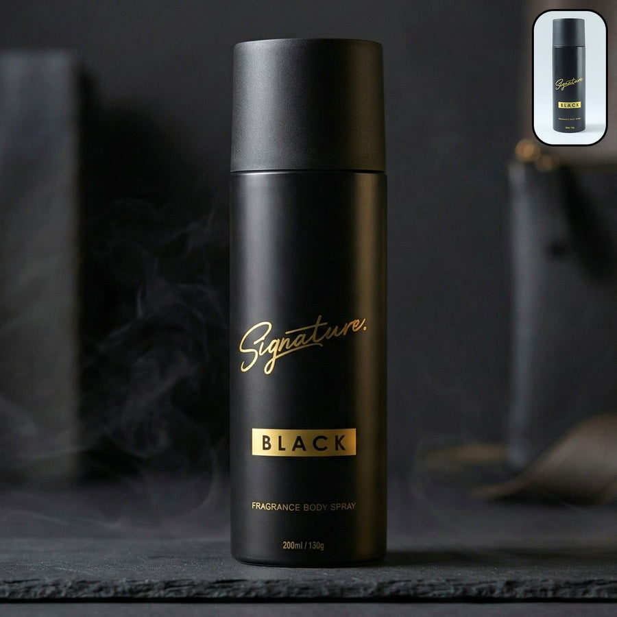 Signature Black Body Spray – Long Lasting Masculine Fragrance