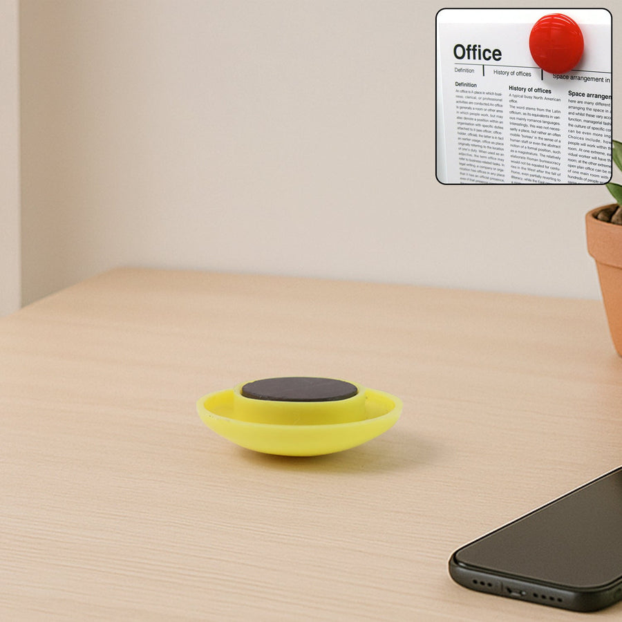 Yellow Magnetic Buttons – Strong Grip Circular Board Magnets
