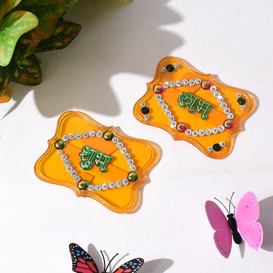 Shubh Labh Wall Hangings – Set of 2 Festive Decorative Pieces