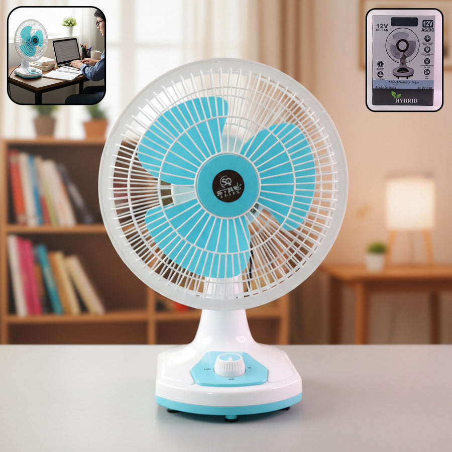 12V DC Table Fan – Adjustable Speed & High Airflow for Desk