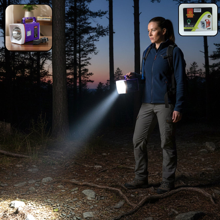 Rechargeable LED Laser Torch – High Power Long Range Emergency Light