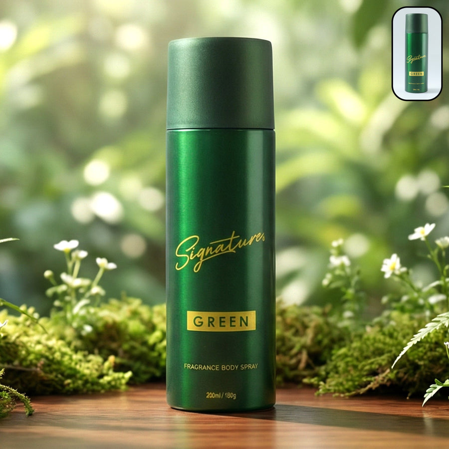 Men's Green Fragrance Body Spray – Long Lasting Fresh Scent