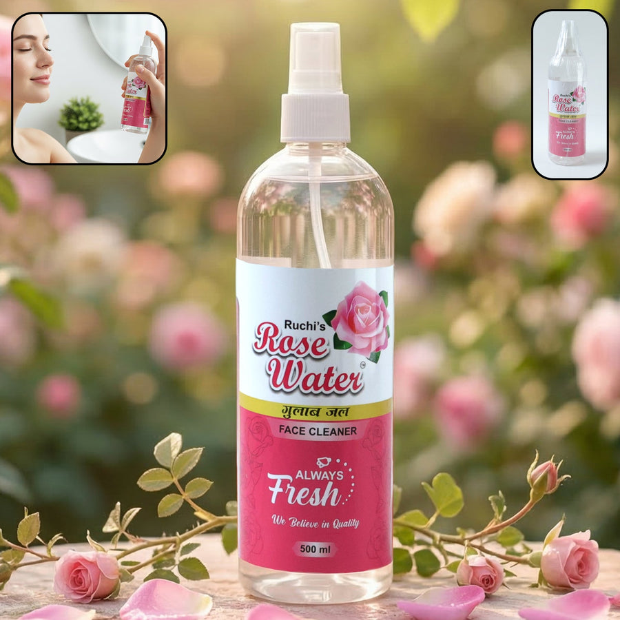 Rose Water Face Cleanser Spray – Hydrating & Refreshing Mist for Skin