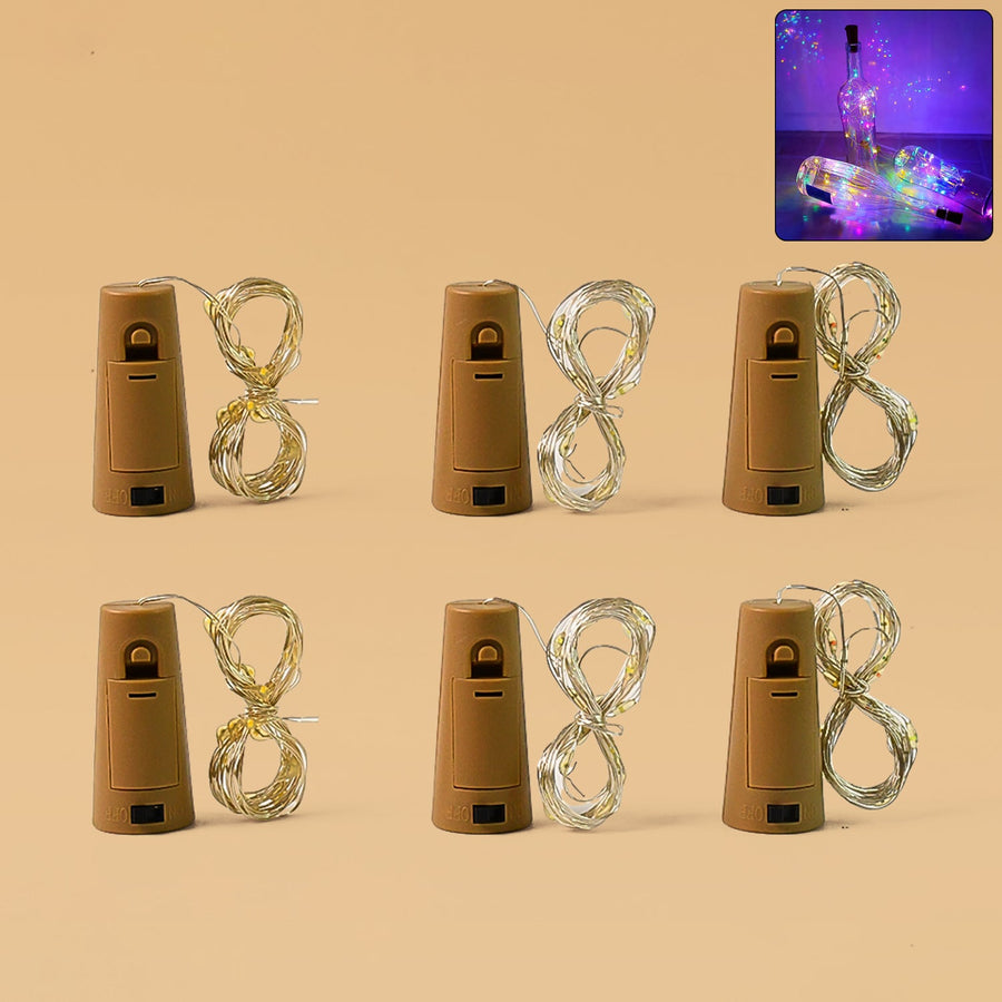 LED Bottle Fairy Lights – Cork-Shaped Multicolor String Light
