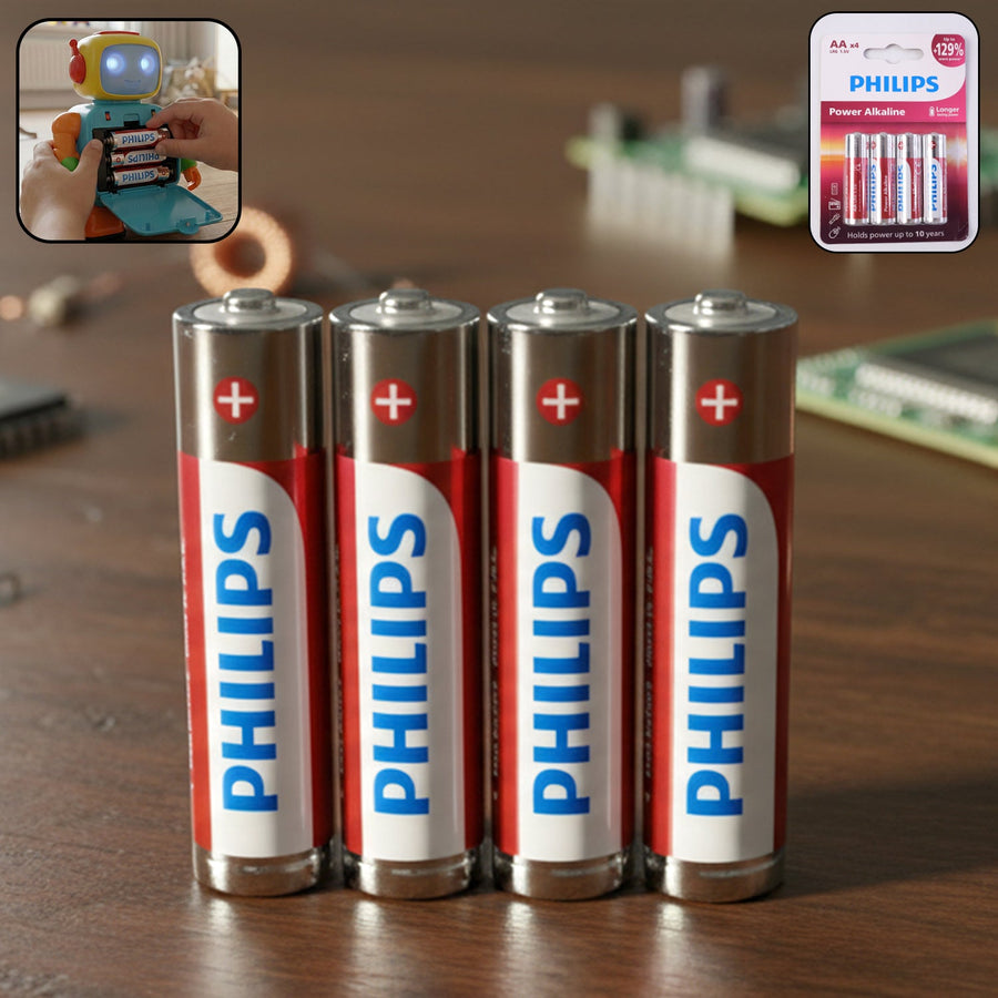 AA Alkaline Batteries – 4 Pack Long Lasting Power Cells