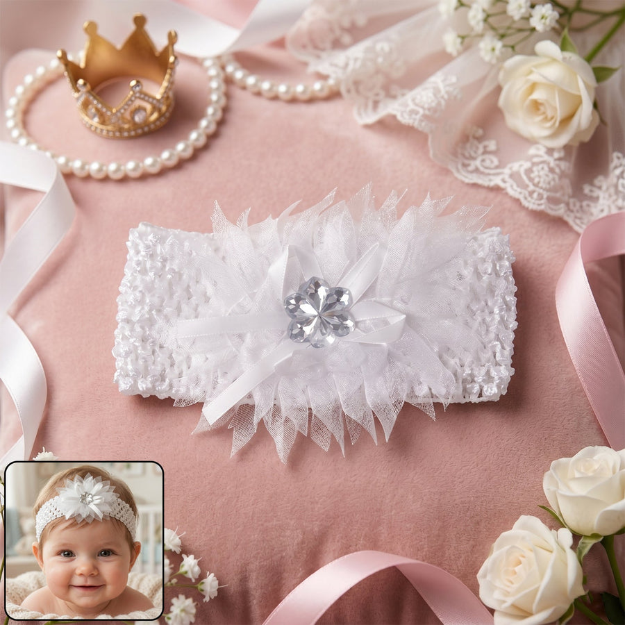 Baby Headband – Soft Elastic Floral Hair Accessory for Girls