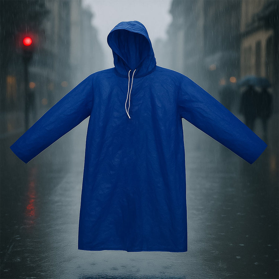 Waterproof Hooded Raincoat for Men Durable Lightweight Blue
