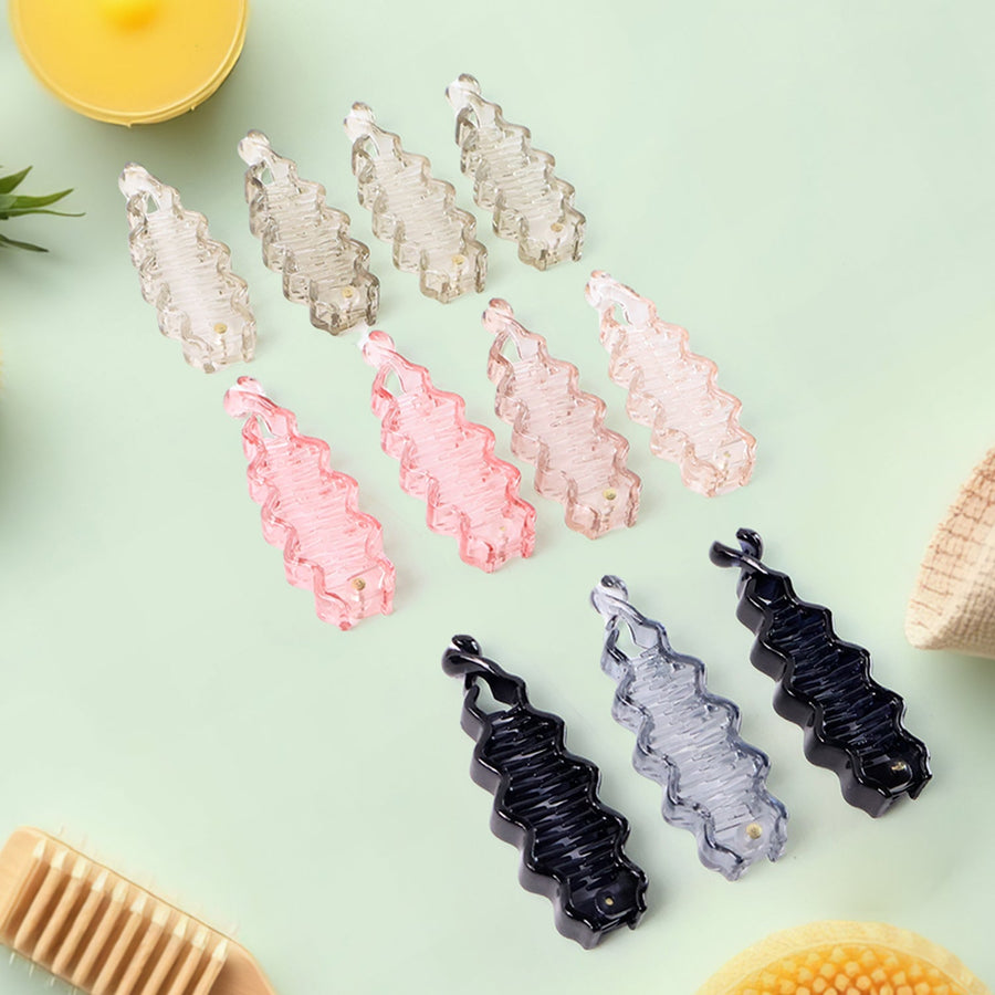 Hair Claw Clips – Strong, Non-Slip Plastic Clips (12 Pc, Mix Color)