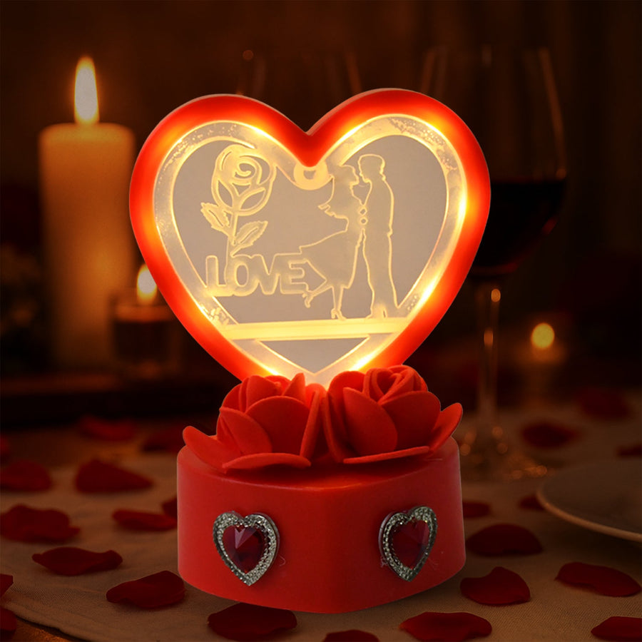 Love Couple Showpiece – Romantic Heart-Shaped Home Decor Gift