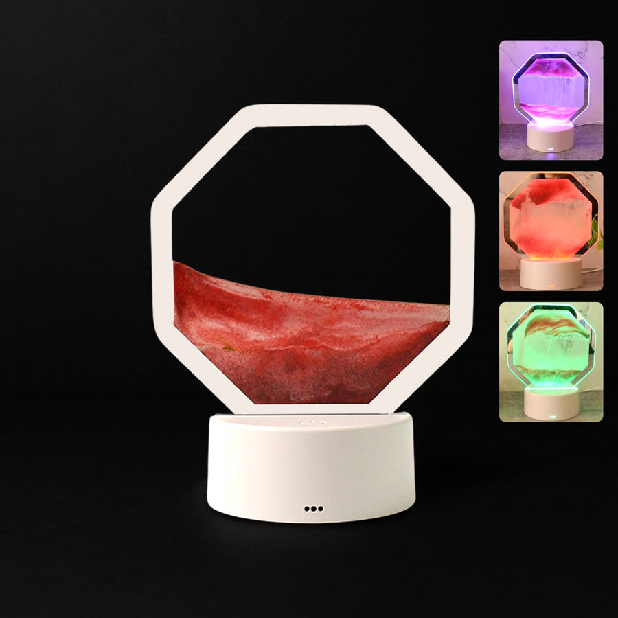 LED Moving Sand Art Table Lamp – Soothing Color-Changing Decor