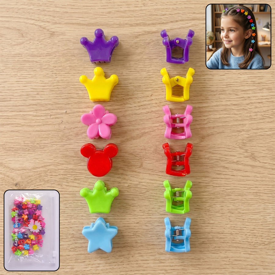 Mini Hair Claw Clips Set – Cute & Strong Grip Styling Accessories