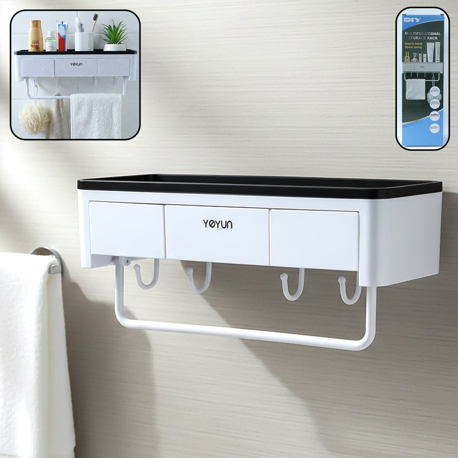 Bathroom Storage Rack – Wall Mounted Multifunctional Organizer