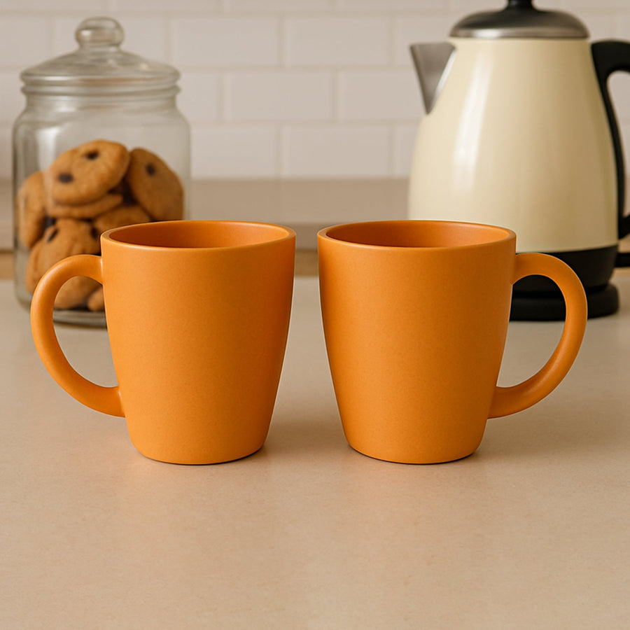 Coffee Mugs – Premium 350ml Set of 2 with Ergonomic Grip