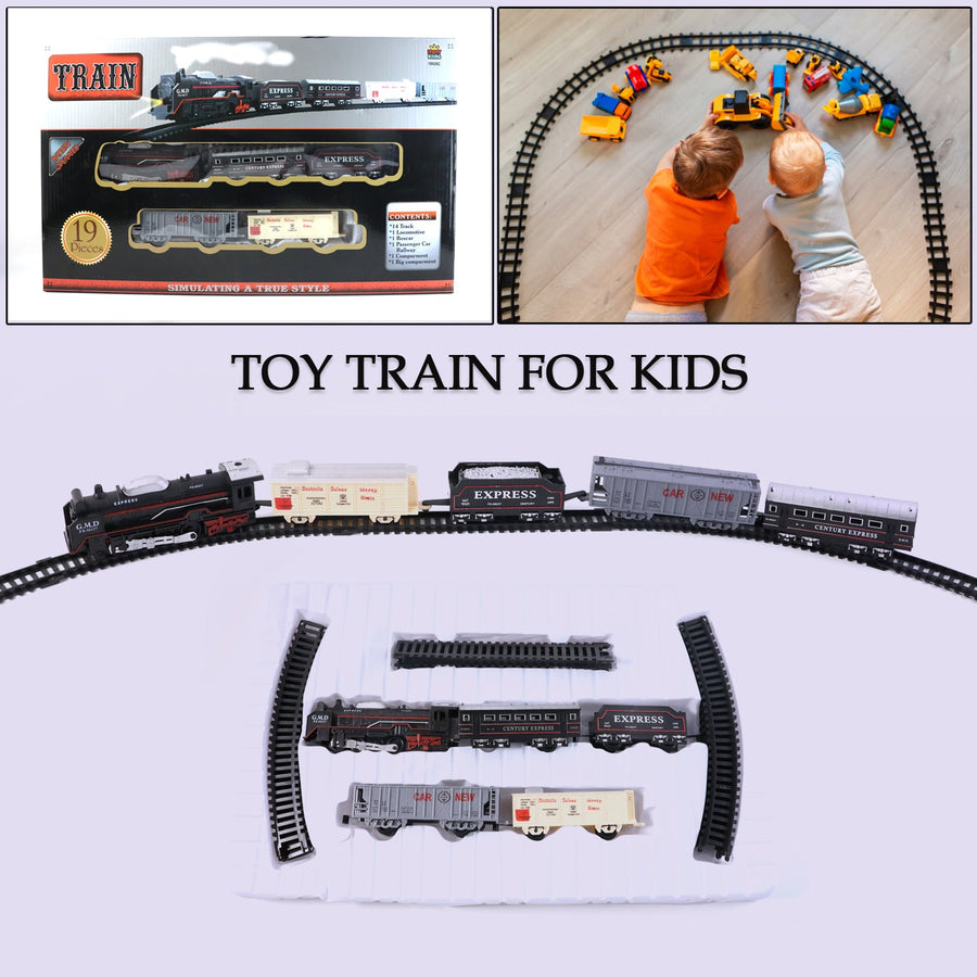 Battery Operated Toy Train Set – 19-Piece Track Playset for Kids