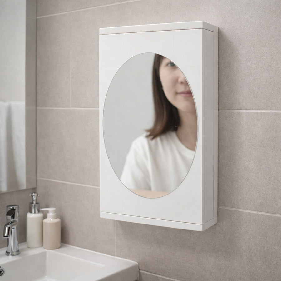 Rotating Bathroom Mirror Cabinet – Space Saving Wall Storage
