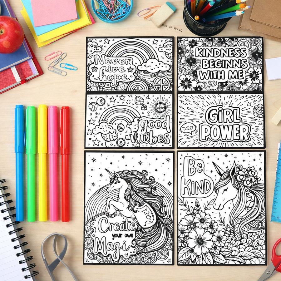 Kids Colouring & Activity Poster Set – 11 Inspiring Art Sheets