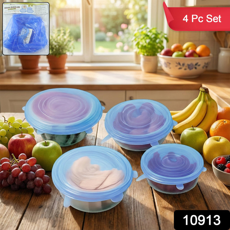 Silicone Stretch Lids – 4 Piece Reusable Food Covers