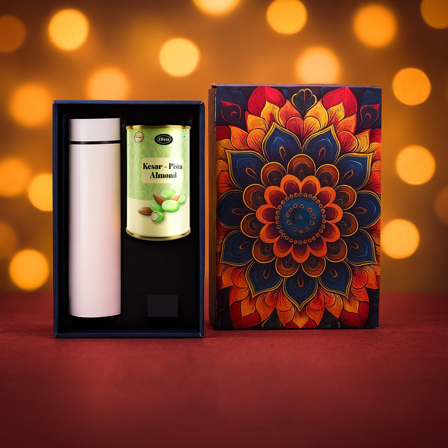 Kesar Pista Almonds Gift Hamper – Premium Golden Set with Bottle