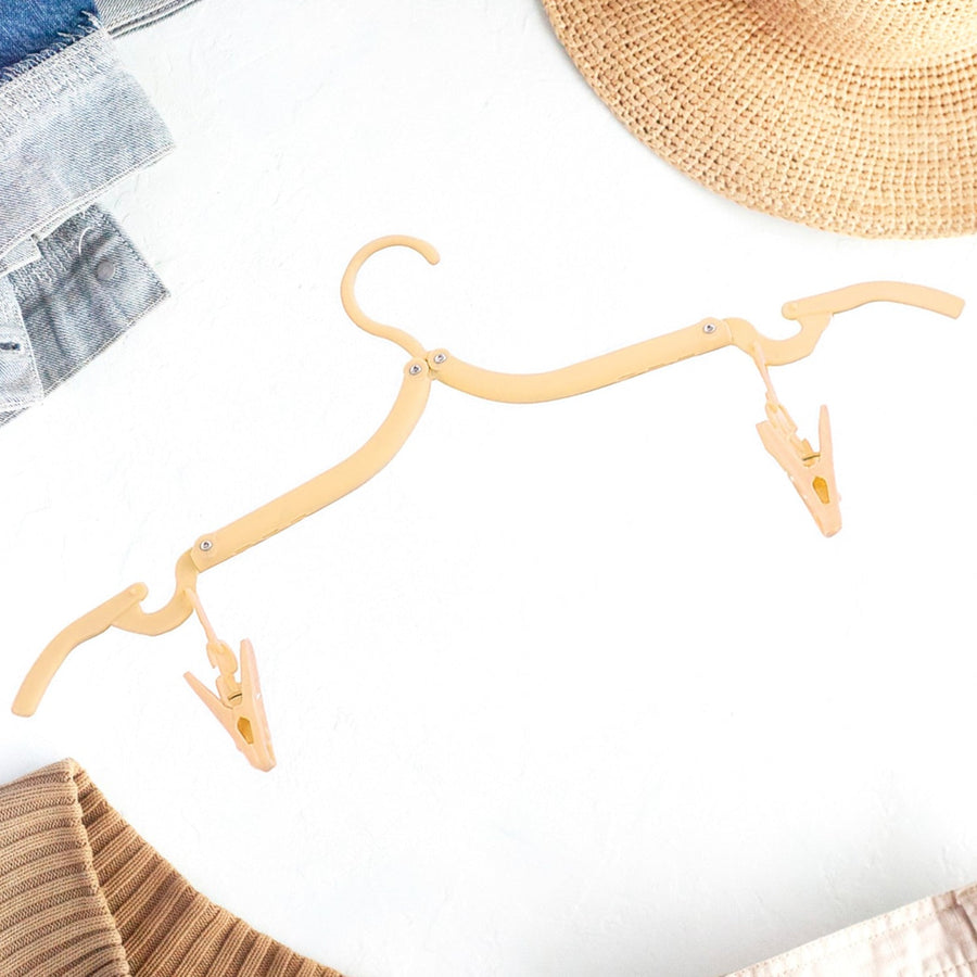 Adjustable Folding Clothes Hanger with Clips for Versatile Use