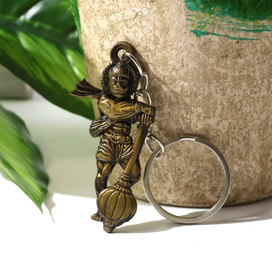 Lord Hanuman Metal Keychain – Durable Spiritual Devotional Accessory