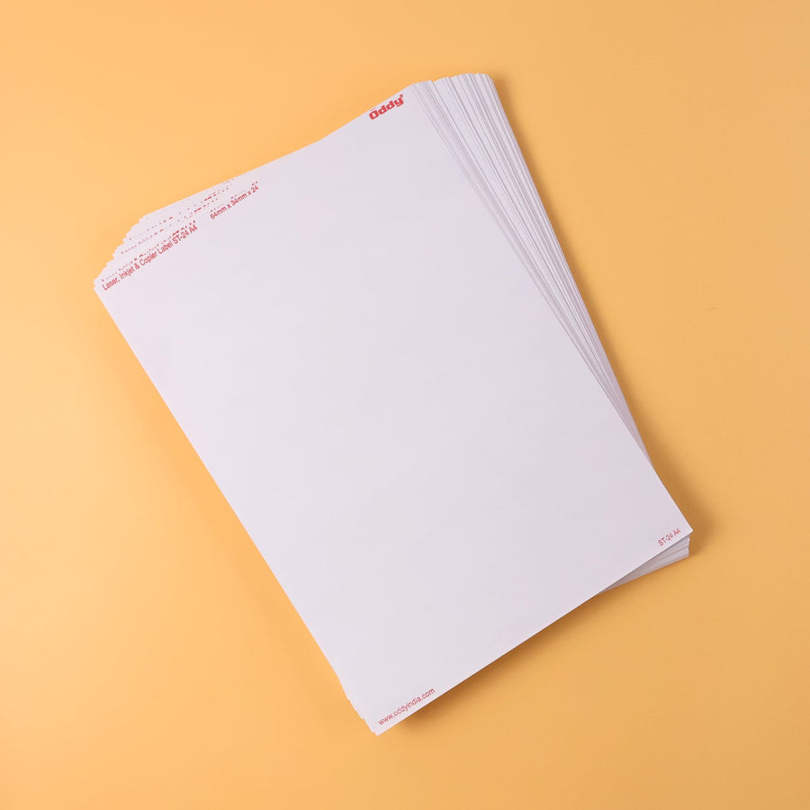 Self-Adhesive Labels A4 Sheets – 2400 Permanent Printer Stickers