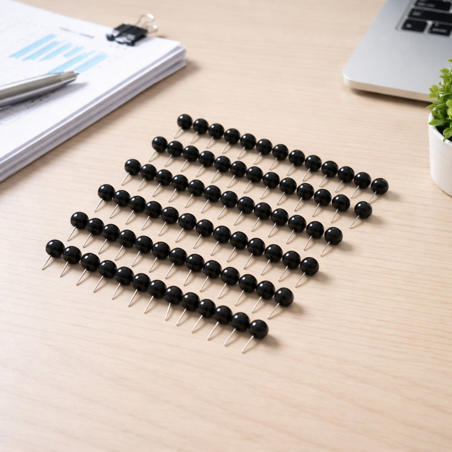 Round Head Push Pins – Strong Steel, Secure Pinning (80 Pieces)