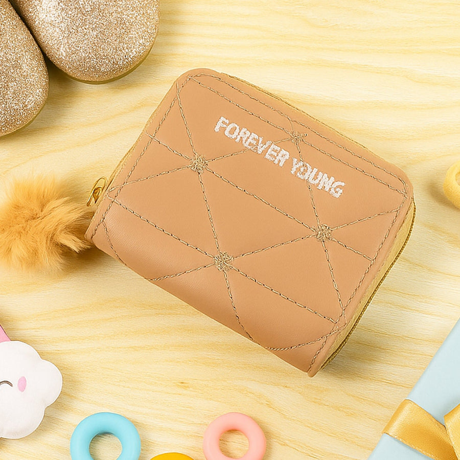 Kids Wallet with Soft Fur Zip Puller – Compact & Stylish Purse