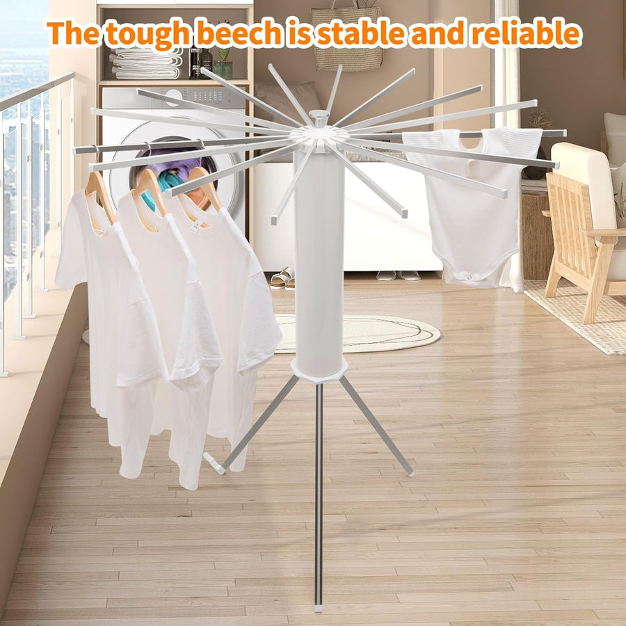 Octopus Rotating Clothes Drying Rack Foldable Space Saving Stand