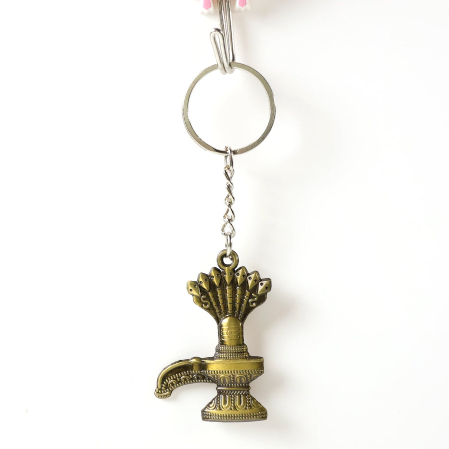 Lord Shiva Shivaling Metal Keychain – Durable Spiritual Accessory
