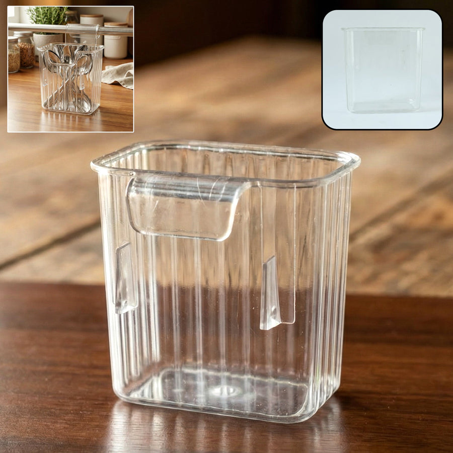 Mini Rack-Mount Storage Box – Space-Saving Transparent Organizer