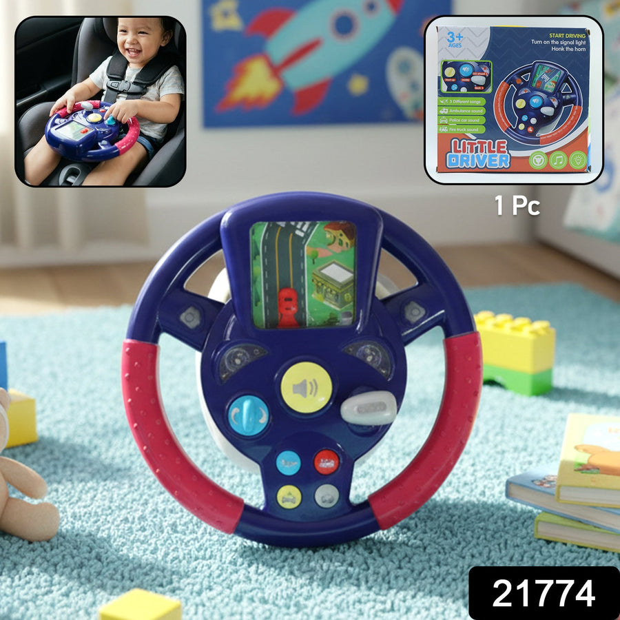 Musical Steering Wheel Toy – Interactive Sound & Light for Toddlers