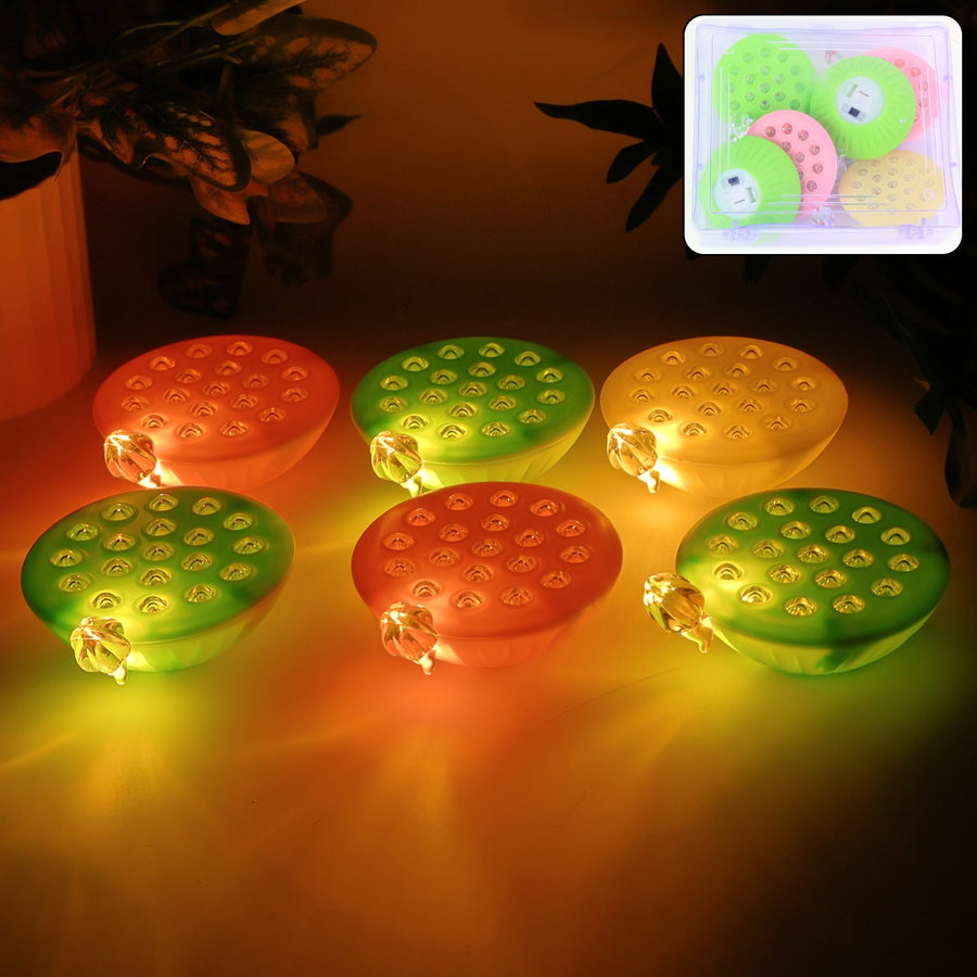 Lotus Canopy LED Decorative Lamps – Set of 6 Multicolor Lights