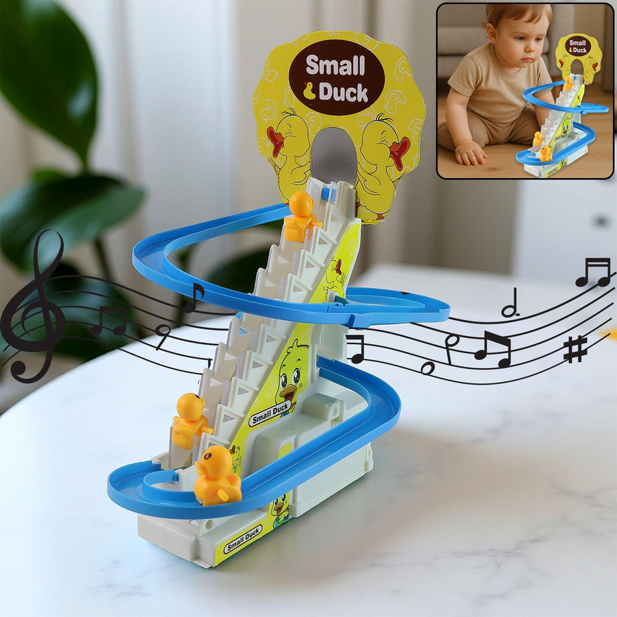 Duck Climb Stairs Toy – Interactive Music & Light Playset