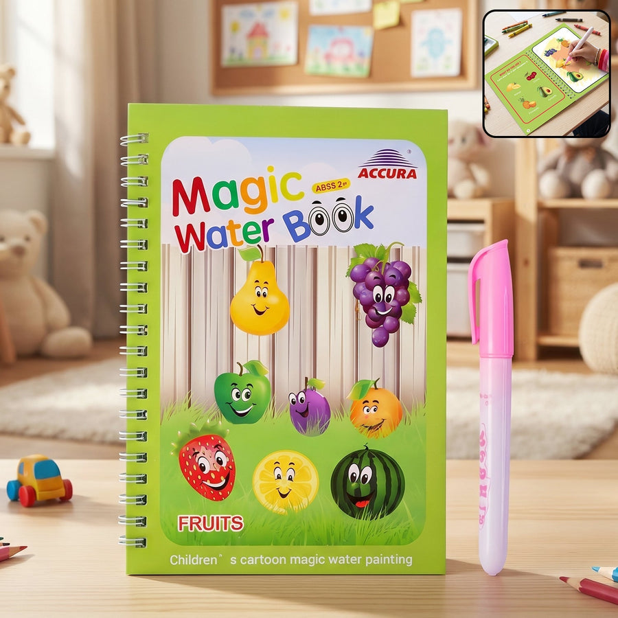 Kids Reusable Water Painting Book Set – Mess-Free Creative Fun