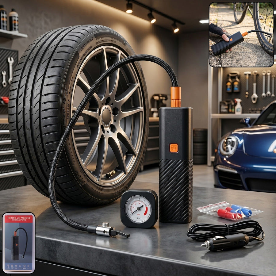 Portable Tyre Inflator – Compact & Easy to Use Vehicle Air Pump