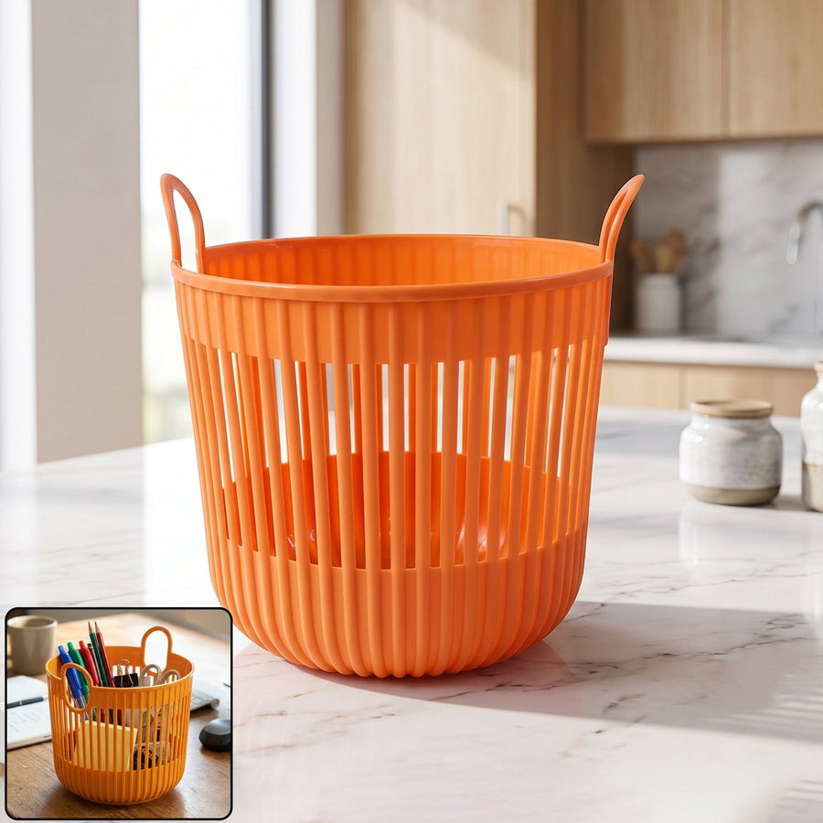 Plastic Round Storage Basket – Durable and Portable Organizer
