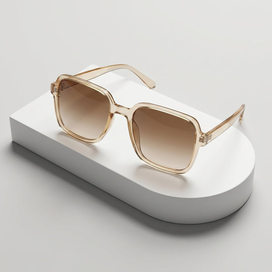 Square Retro Sunglasses – Trendy Oversized Gradient Tinted Eyewear