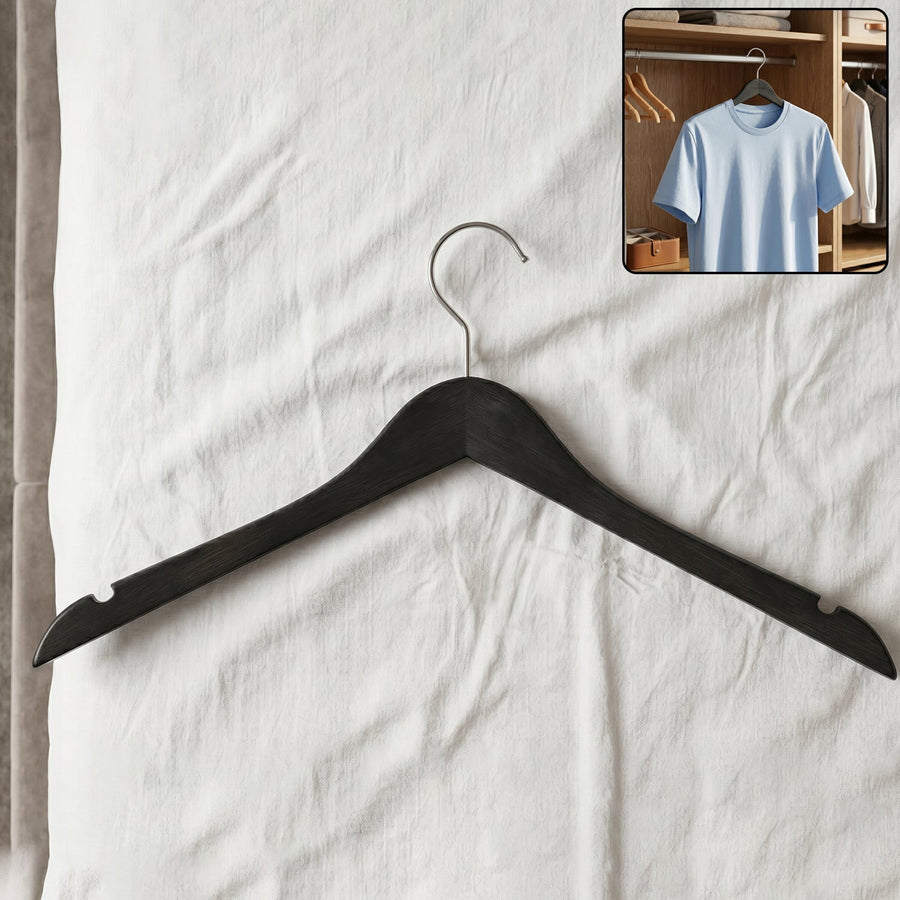 Premium Cloth Hanger – Durable Non-Slip with Metal Hook for Wardrobe