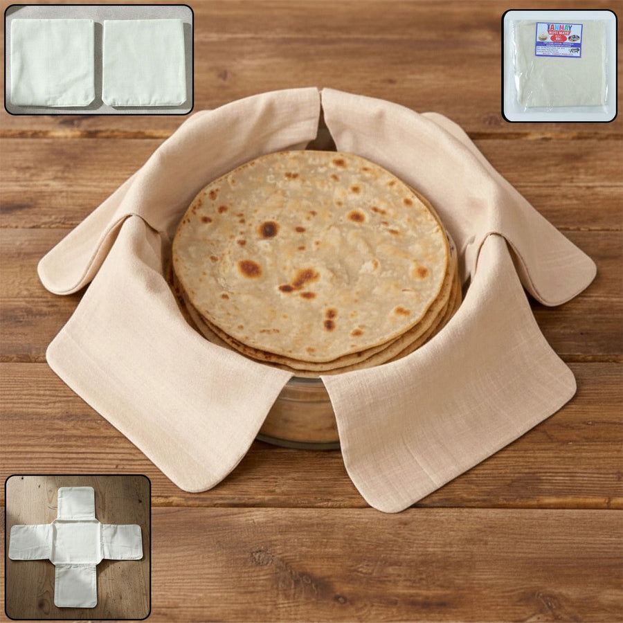 Cotton Roti Cloth Cover – Keep Rotis Warm & Soft Pack of 2