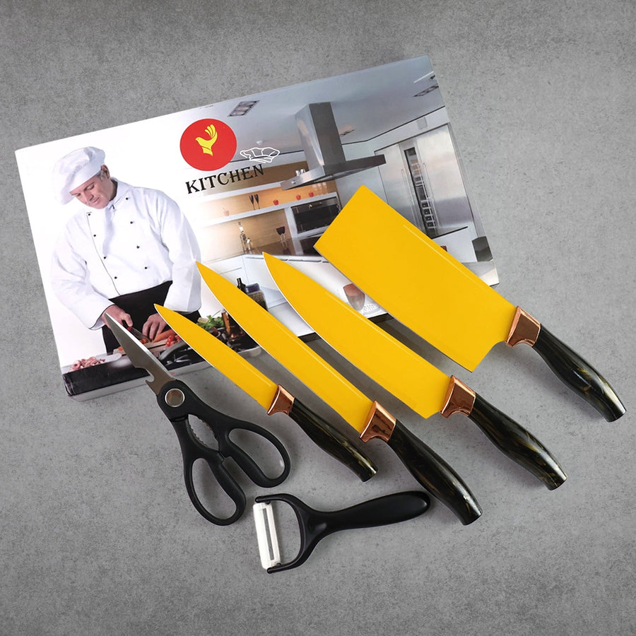 Professional Kitchen Knife Set – 6-Piece Stainless Steel Blades